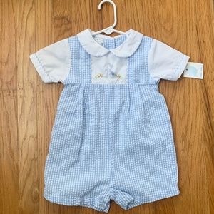 Boy 18 month Petit Ami Smocked Easter Outfit NWT